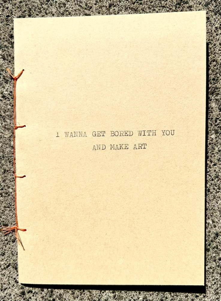 SMUGGLE YOUR WEIRDNESS - handmade booklet: typed/stitched/drawn (limited edition of 50)