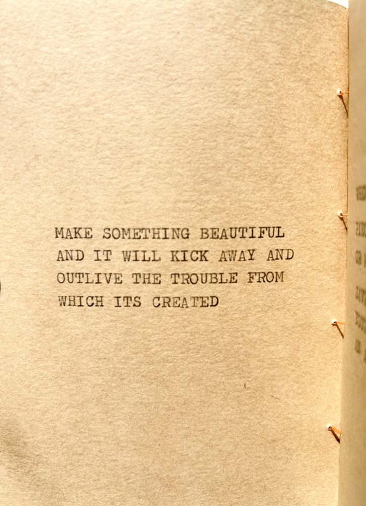 SMUGGLE YOUR WEIRDNESS - handmade booklet: typed/stitched/drawn (limited edition of 50)