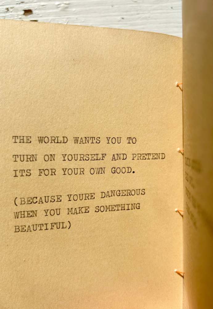 SMUGGLE YOUR WEIRDNESS - handmade booklet: typed/stitched/drawn (limited edition of 50)