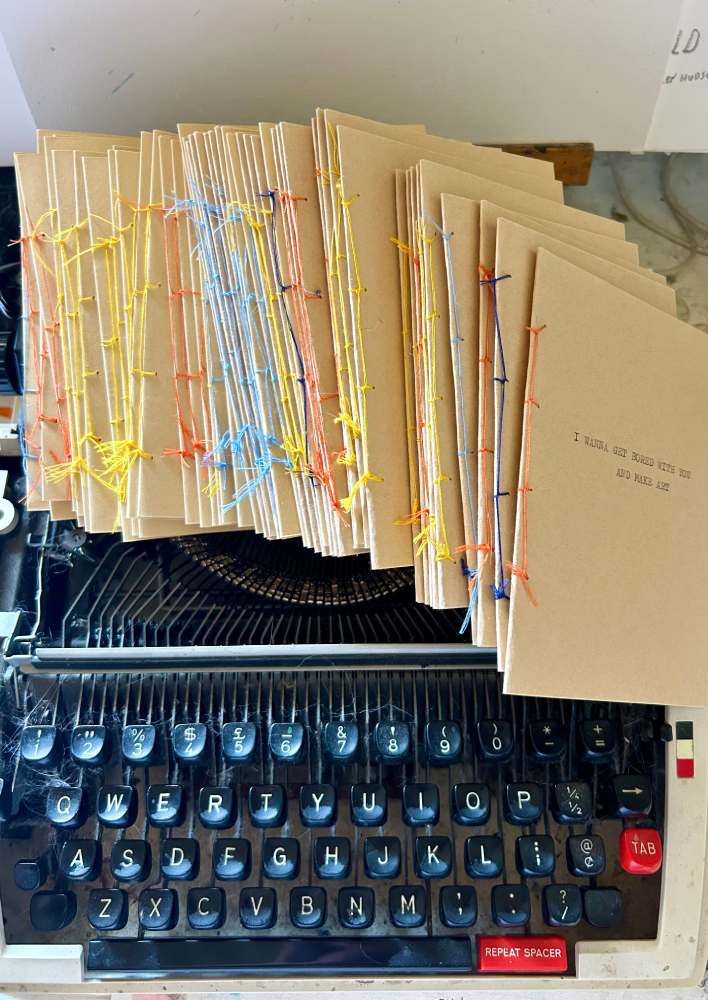 SMUGGLE YOUR WEIRDNESS - handmade booklet: typed/stitched/drawn (limited edition of 50)