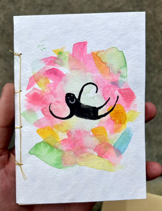 THIN AIR - handmade booklet: typed/watercolour/pen/stitched (limited edition of 50)