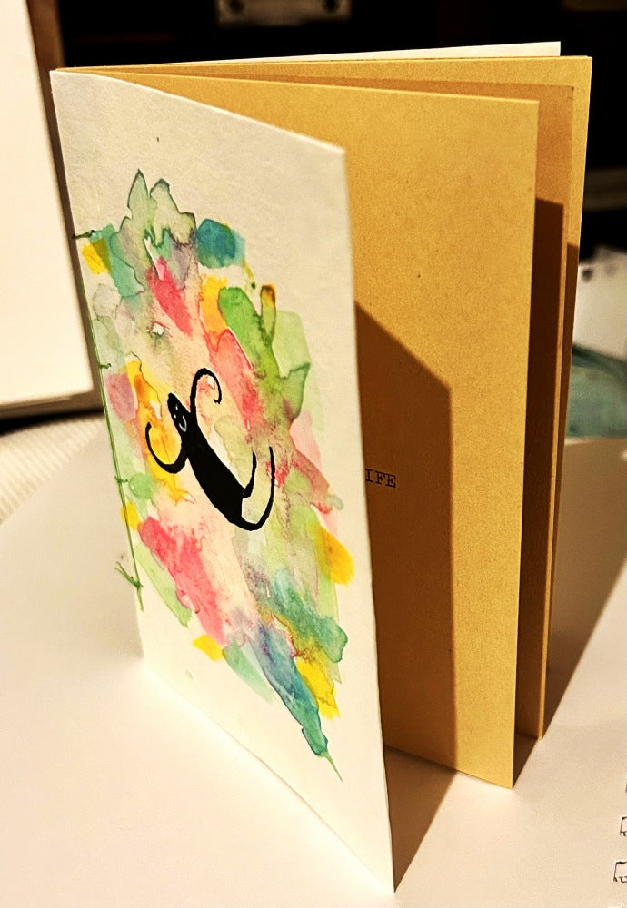 THIN AIR - handmade booklet: typed/watercolour/pen/stitched (limited edition of 50)