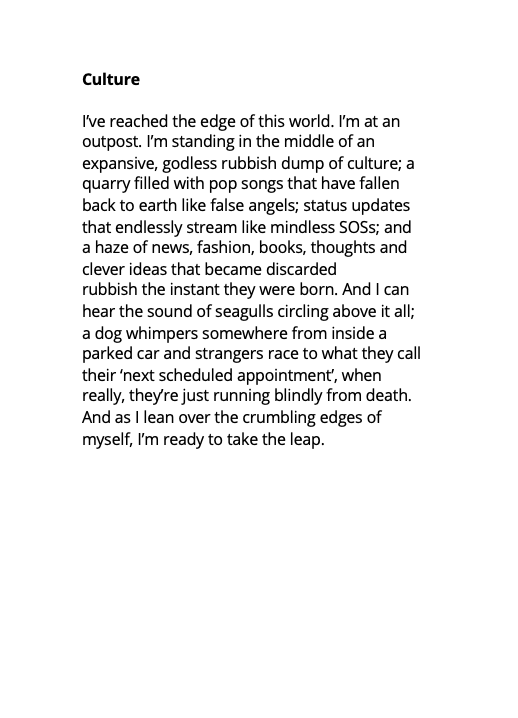 FALLING UPWARDS - poetry, digital download (2019)
