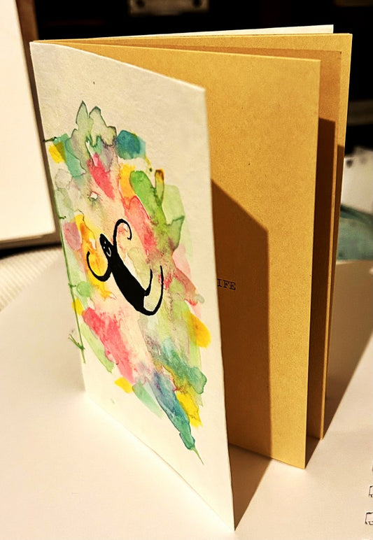 THIN AIR - handmade booklet: typed/watercolour/pen/stitched (limited edition of 50)