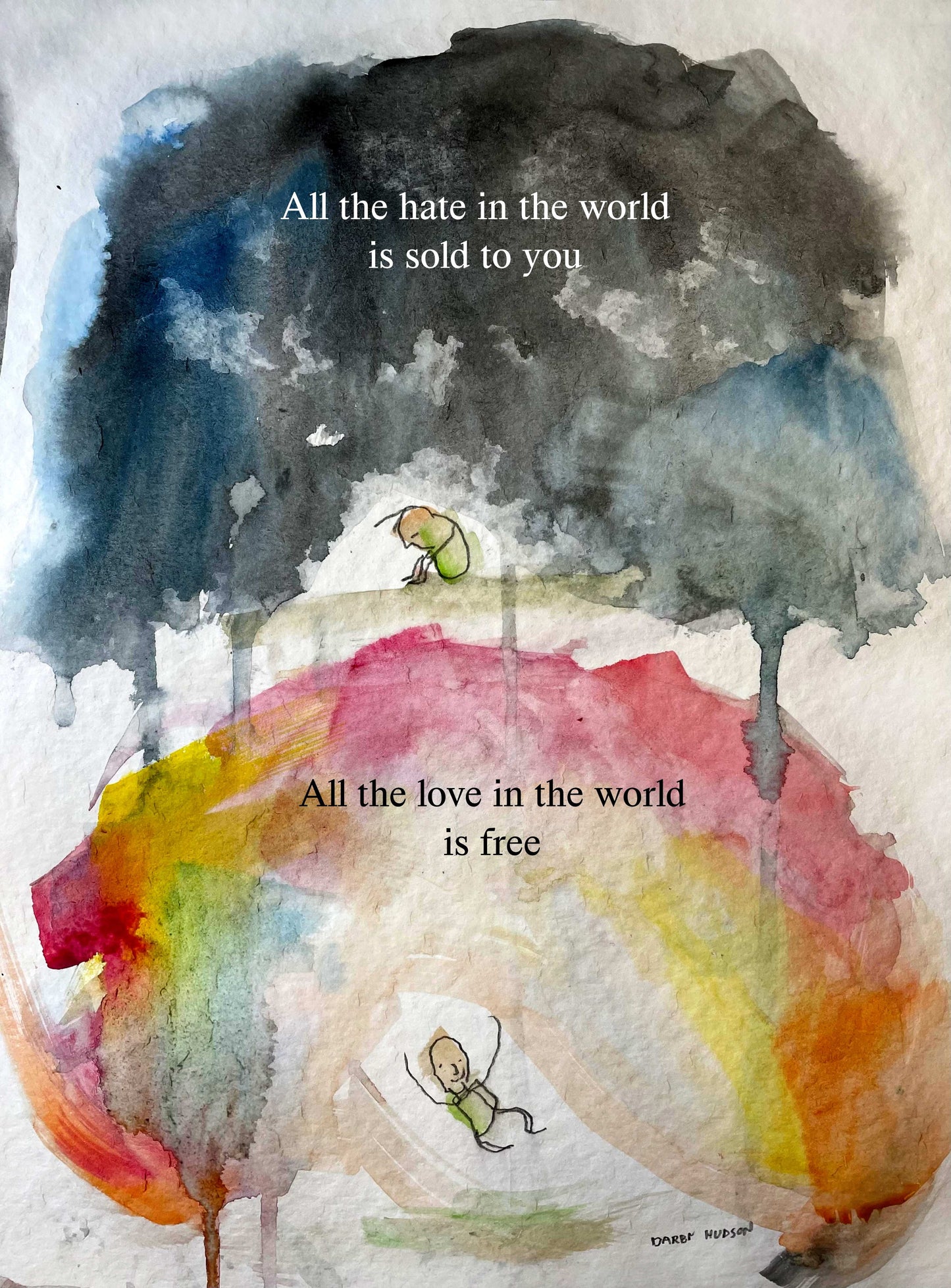 Hate And Love - signed print